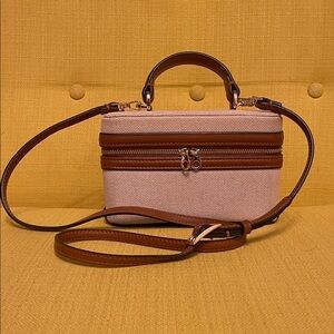 Zara Tan and Brown Women's Handbag